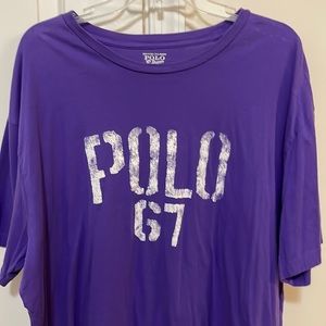 Men’s Polo Ralph Lauren T-Shirt - XXL - Purple/White